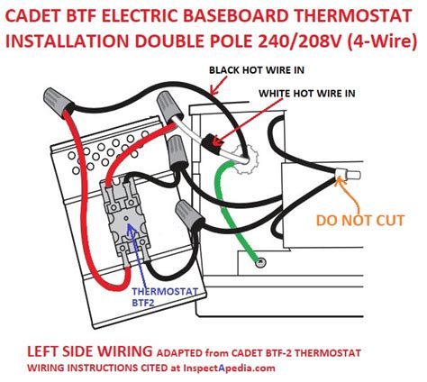 honeywell double pole thermostat wiring diagram