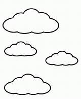 Cloud Coloring sketch template