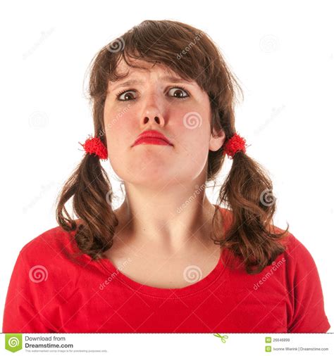 angry girl stock image image  young white brunette