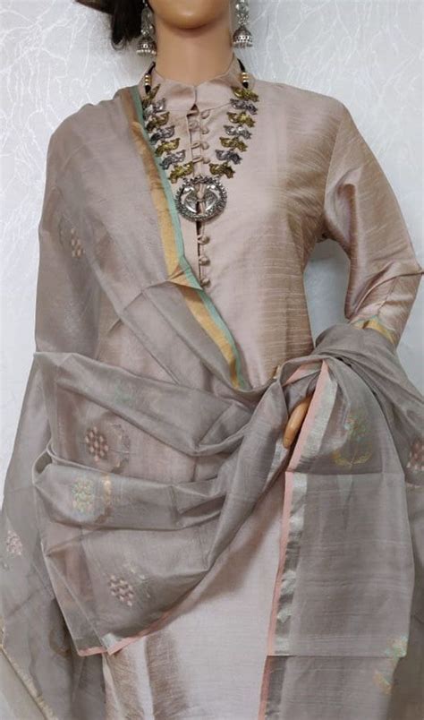 grey handloom chanderi silk dupatta silk dupatta fashion indian women