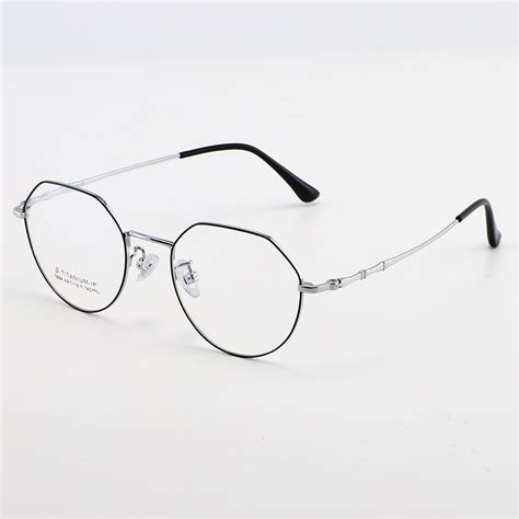wholesale retro round thin frame titanium alloy glasses high quality