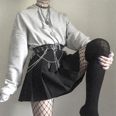Edgy Cute Outfit Aesthetic Trendy Grunge Vintage E Girl • • • • • •