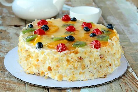 french gateaux recipe layered fruit  cream cake