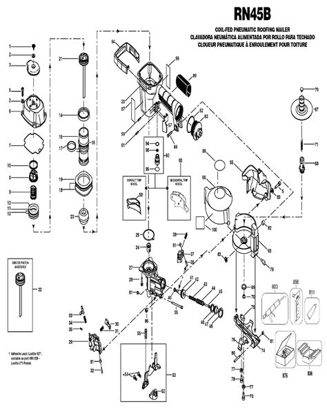bostitch rnb parts list bostitch rnb repair parts oem parts  schematic diagram