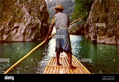raftsman   rio grande jamaica  stock photo alamy