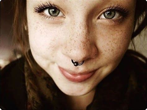 i think im obsessed with gingers why are freckles and septum piercings such a cute combo
