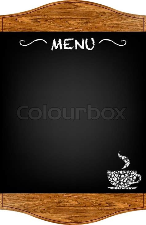 Restaurant Menu Board With Gradient Mesh Isolated On Red