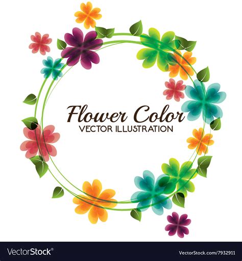 flower color design royalty  vector image vectorstock