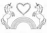 Kleurplaat Kleurplaten Eenhoorn Unicorns Uitprinten Unicorn Downloaden Regenboog sketch template