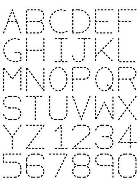 printable tracing letters  numbers worksheets printable