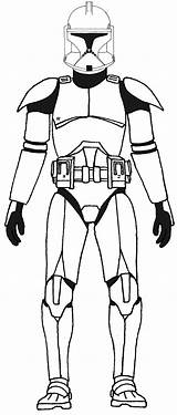 Clone Trooper Coloring Pages Commander Phase Template sketch template