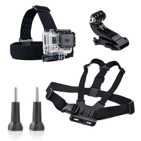chest head belt mount  gopro hero    accessories set sjcam sj action camera  pro