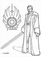 Coloring Pages Wars Star Jedi Wan Obi Kenobi Printable Sheets Kids Hellokids Book Cartoon sketch template