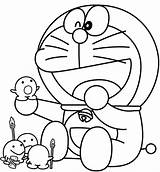 Doraemon Mewarnai Sketsa sketch template
