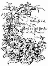 Isaiah Lilies Pansies Coloring 55 Pages Bible Scripture Joy Shall Adult Tweet Christian Sheets Choose Board Go Kids sketch template