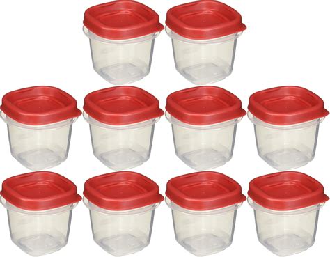 Rubbermaid 0 5 Cup Easy Find Lid Square Food Storage Containers Pack
