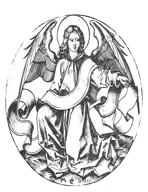 angel catholic coloring page