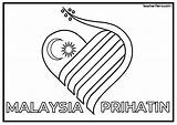 Malaysia Colouring Independence Sheets Malay 63rd Version English Teacherfiera sketch template