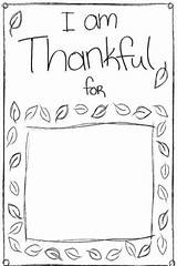 Thankful Thanksgiving sketch template