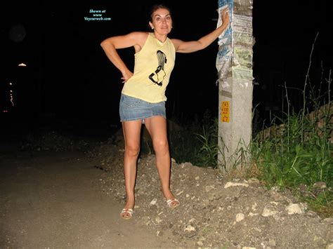 Pantieless Friend Flashing In The Night September 2010