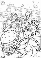 Meatballs Cloudy Chance Coloring Pages Books sketch template