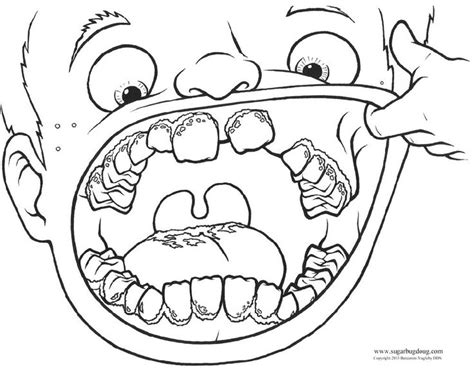 mouth  teeth coloring page