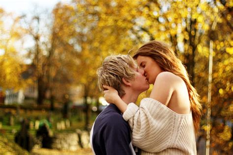 Couple Cute Fall Kiss Kissing Image 286381 On