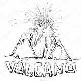 Volcano Cartoon Drawing Getdrawings sketch template