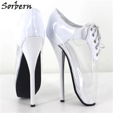 sorbern 2018 ballet high heel women pumps pvc patent leather 18cm thin