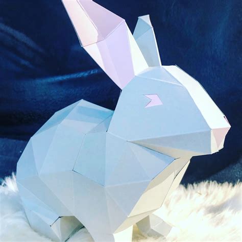 papercraft bunny printable diy template  rabbit lo vrogueco