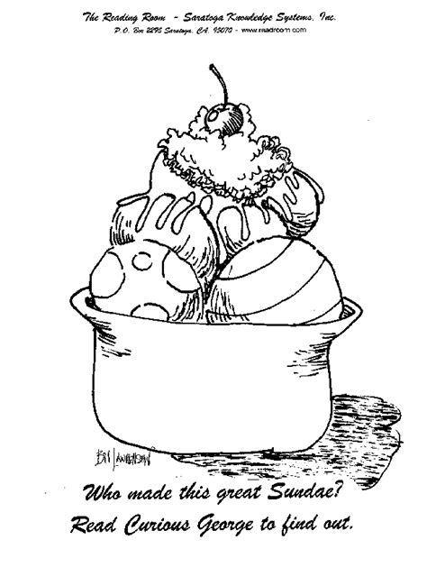 ice cream sundae coloring page coloring home