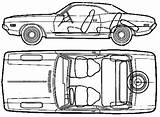 Dodge Challenger Blueprints 1972 1970 Car Drawing Coupe Blueprint Getdrawings Click Blueprintbox sketch template