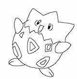 Coloring Togepi Pokemon Pages Cartoon sketch template