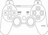 Game Controller Coloring Controle Videogame sketch template