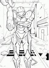 Metroid Coloring Pages Comments Template Coloringhome May sketch template