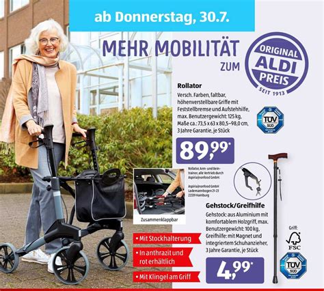 rollator angebot bei aldi sued prospektede