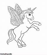 Unicorn Coloring Wings Pages Drawing Horse Pokemon Anime Color Easy Colouring Kids Printable Site Coloringpages Template Getdrawings Ius Tech Choose sketch template