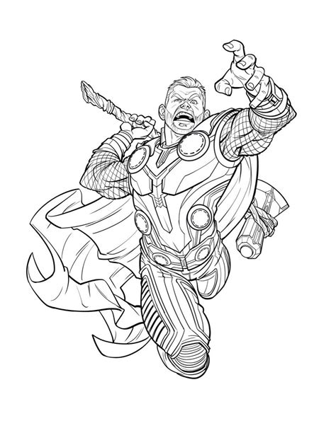 thor infinity war coloring pages