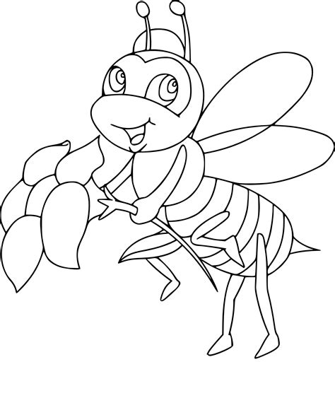 coloriage abeille reine  imprimer