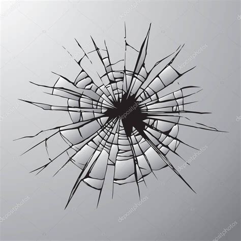 Broken Glass Vector Drawing — Stock Vector © Marinka 131232394