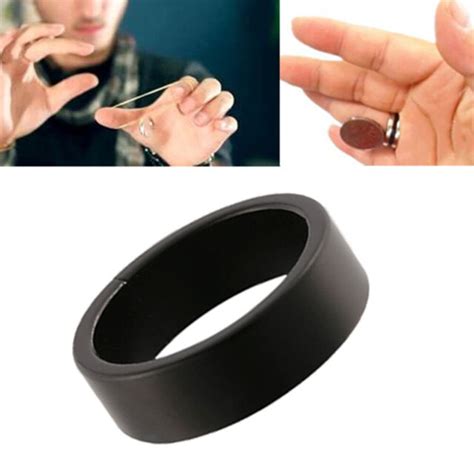 cw 18 19 20 21mm solid color magnetic magic ring finger trick gimmick