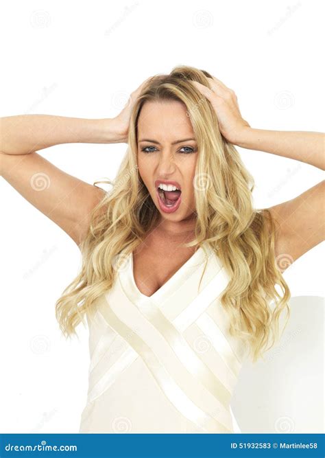 Attractive Young Woman Screaming Stock Image Image Of Female