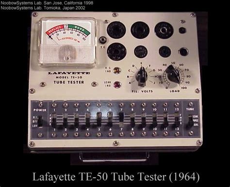 lafayette te  tube tester noobowsystems lab