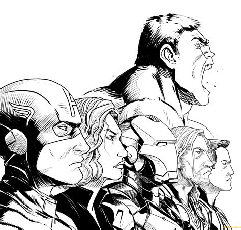 members  avengers coloring page  coloring pages