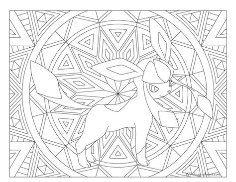 printable pokemon coloring page glaceon visit  page