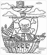 Piratenschip Piraten sketch template