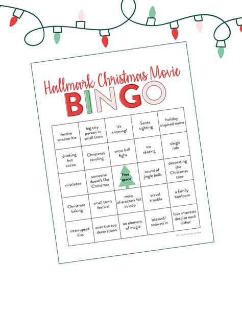 hallmark christmas  christmas bingo hallmark bingo etsy