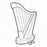 Harp Drawing Getdrawings Clipartmag sketch template