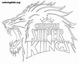 Logo Super Chennai Kings Coloring Cricket Pages Dhoni King Coloringkids Team Printable Print Ms Kids Visit sketch template