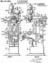 Fray Milling Drawing Machine Vertical Machines Turret Drawings Patent Spindle Dated 1944 Application Complete Set Lathes sketch template